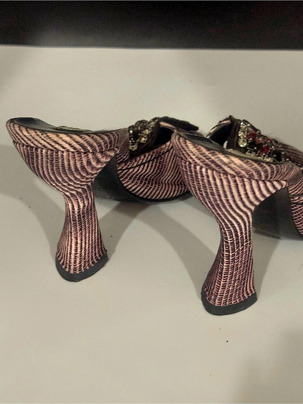 Prada with Swarovski Crystal Embellishment-Satin Mules Size 5.5 - Picture 8 of 8